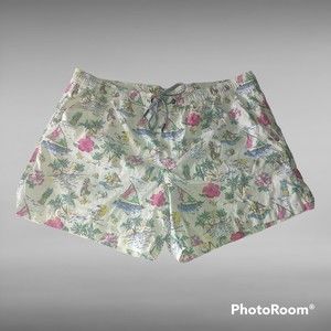 GAP Swim Trunks Men's XL Drawstring Floral Hawaiian Beach Vacation Aloha